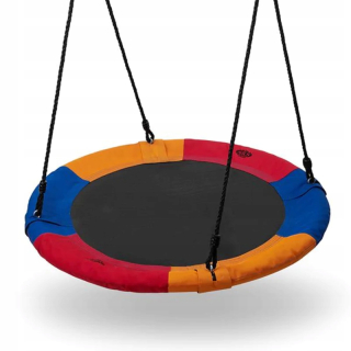 Záhradná hojdačka - NB5003 Modro-červený oranžový priemer 90 cm hniezdo