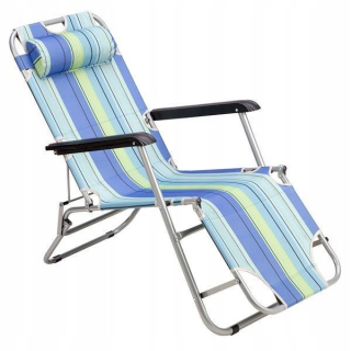 Záhradné lehátko - NC3024 Blue Deckchair Nils Camp