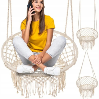Záhradná hojdacia sieť hamak - Nd12_13598 Swing Storky hniezdo beige