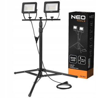 Záhradné halogény - NEO 99-062 Dvojitý svetlomet LED Workshop LAMP SMD 8500LM TRODD 1,8 m