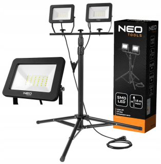Záhradné halogény - NEO HALOGÉNOVÁ LAMPA 2X50 HALOGÉN konštrukcia 8500lm