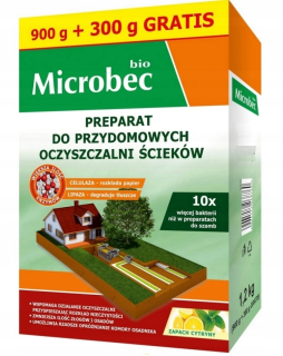 Prostriedok do žumpy, septiku - Nový biologický mikrobec bros 10x silnejšie baktérie pre septické nádrže v čističke kanalizácie s objemom 1,2 kg