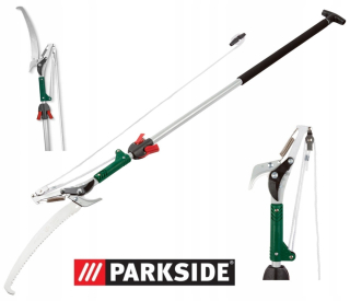 Záhradné nožnice - Teleskopické nožnice pre starostlivosť o strom parkside 2in1