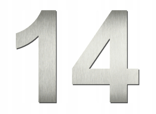 Arial House číslo 20 cm z nehrdzavejúcej ocele Inox
