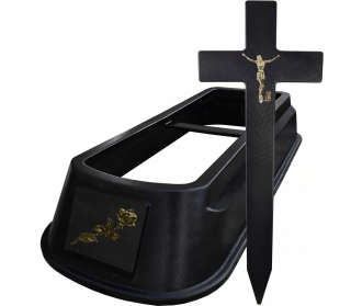 Záhradný box- Plastový náhrobok s plastovým krížovým zásahom