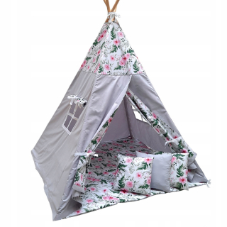Stan pre deti - Stan tipi pre deti veľké 3 vankúše Mat Teeee Wigwam Gift CE