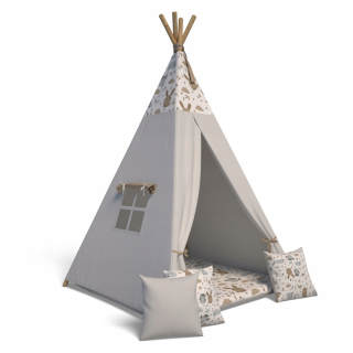 Stan pre deti - Tipi Stan Wigwam + 3 ks vankúš + rohož