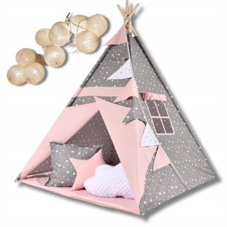 Stan pre deti - Tipi stan Wigwam pre deti pre izbu set vankúši