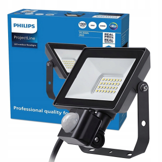 Záhradné halogény - LED svetlomet 20W 1900lm 4000K IP65 Halogénová reflektorová lampa s PIR senzorom
