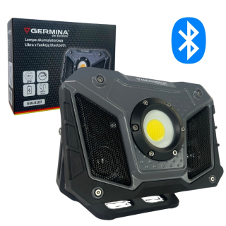 Záhradné halogény - Prenosný LED reflektor s 15W 1200lm batériou a funkciou Bluetooth