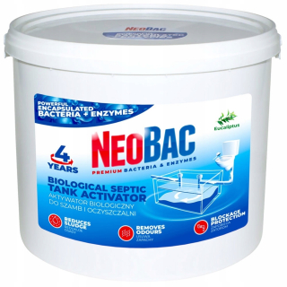 Prostriedok do žumpy, septiku - Neobac Biological Activator 5 kg čistí odpadovú vodu