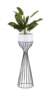 Stojan na kvetináč, kvety - Moderný stojan na kvety LOFT s krytom 56 cm