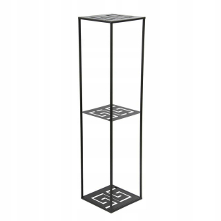 Stojan na kvetináč, kvety - Moderný stojaci kvetina 100 cm čierny