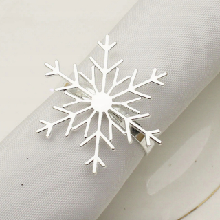 Snubný prsteň pre obrúsky Snowflakes 4 PC.Silver