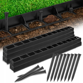 Obruba do záhrady - Zástrčka pre profilový príspevok -Roof Post 40x40 100ks šedá