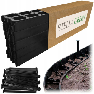 Obruba do záhrady - Edge Garden Lawn Edge 6cm 20m + 60 Stella Bord Anchors