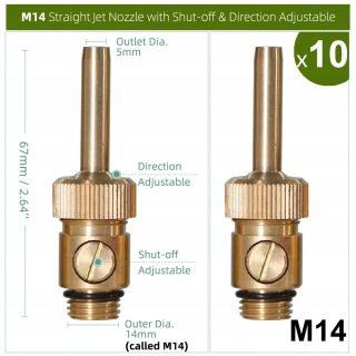 Zavlažovanie záhrady - OD8mm-14mm Mosadzná záclonová fontána M8-M14 Tryska