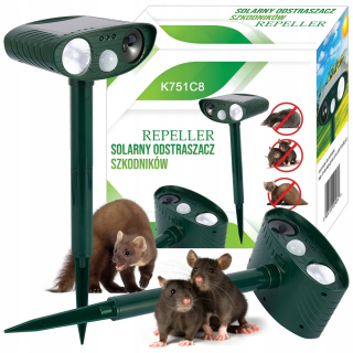 Repelent, plašič pre zvieratá - Bird Animal Repeller Sensor + LED