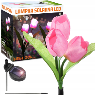 Solárna zapichovacia záhradná lampa - Záhrada LED solárna lampa riadená kvetina tulipánov