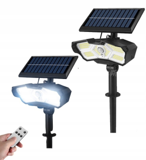 Solárna zapichovacia záhradná lampa - Záhradná LED solárna lampa poháňaná svetlomet