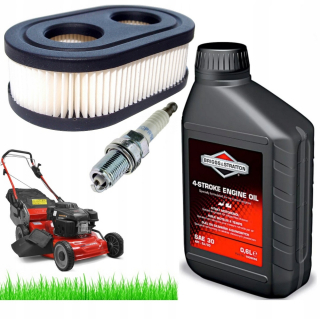 Olej na kosačku - SAE30 Oil Air Filter pristátie Briggs