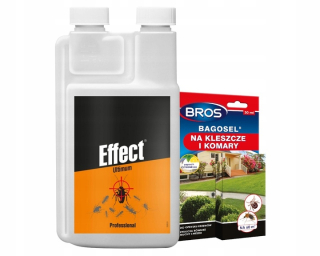 Repelent proti hmyzu - Príprava strediska na postrek na muchy na kliešte proti komárom Efekt 500 ml + Bros Bagosel