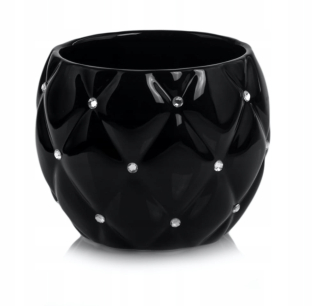 Obal na kvetináč - Pase Konel Ball 15 cm čierny pôvab