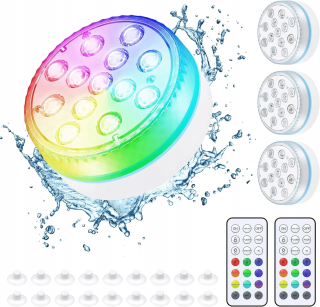 Bazénové osvetlenie - Osvetlenie vírivky kúpeľne bazén pod vodou LED LED RGB Deckey 4 kusy