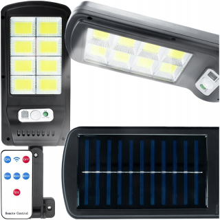 Záhradná fasádna lampa - HALOGÉNOVÁ LAMPIÓNA SOLÁRNA ULIČNÁ LAMPA 300W LED