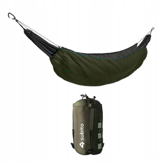 Hamak do záhrady - Hojdačka bojovník v3 spacák Olive