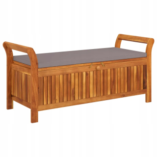 Záhradná lavica, lavička - Záhradná lavica s úložným priestorom a vankúšom, 126 cm, DR