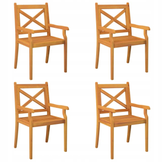 Záhradná stolička - 4x kovové kovové moderné čierne podkrovie lesk