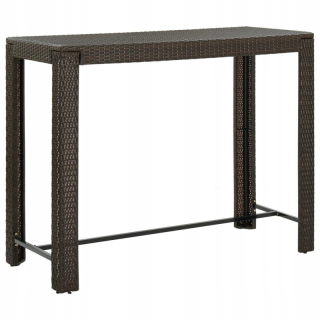 Záhradný stôl, stolík - Záhradný barový stôl, Brown, 140,5x60,5x110.5