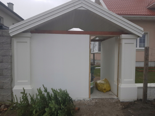 Plotový panel - Betónové ploty S RÁMOM, štýlové, stĺpiky, steny