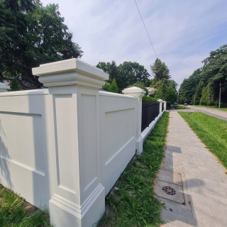 Plotový panel - Panské ploty s rámami, stĺpmi, stenami