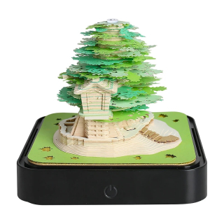 Omoshiroi 3D Art Notepad 3D Block Calendar 2024 Tree House Pad Kawaii Poznámka