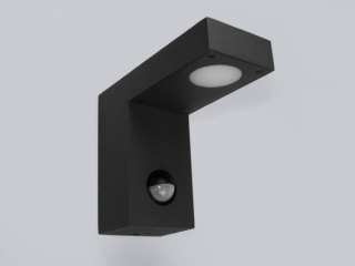 Záhradná fasádna lampa - LED LOIA 7W LED fasáda svietidla. Black IP54 s CZU
