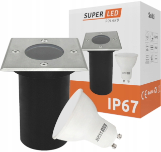 Záhradná príjazdová lampa - Luminaire GU10 LED IP55 WIASTING + GU10 LED 5W