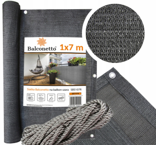 Markíza, tienidlo do záhrady - Balkónový kryt kryt rohož 95% 1x7m UV pre terasu Gray Balkón 100 x700 cm