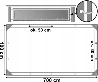 Markíza, tienidlo do záhrady - Obliečka na balkón, šedá, 1x7 m