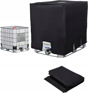 Kryt na záhradný nábytok - Kryt nádrže Mauzer 1000L ibc, čierna plachta