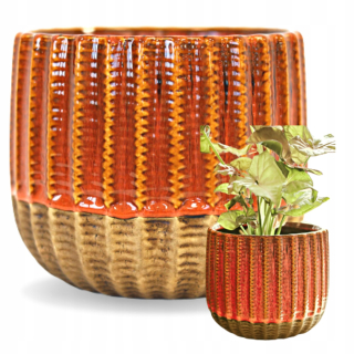 Obal na kvetináč - Keramické puzdro Ferrum L 15,5x16,5 cm