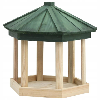 Octagonálny podávač vtákov, masívne drevo