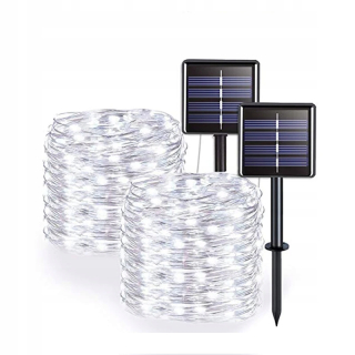 Svetelný stĺp do záhrady - Vonkajšie solárne struny svetlá 1000 LED slnečné svetlá s 8 s 8 s 8