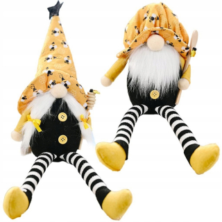Vianočné dekorácie Gnome, 2 ručne vyrábané