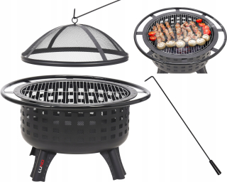 Záhradné ohnisko - El Fuego Burlington 4+1 14,5 kW Gas Grill liatin