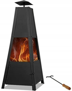 Záhradné ohnisko - Krb krbu grilu pyramída 102 cm