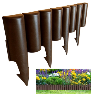 Obruba do záhrady - Záhradná palisade vysoká hrana plotu hranice 5 m