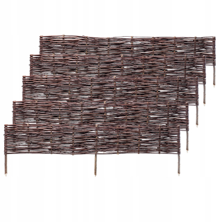 Obruba do záhrady - Wicker palisade plot 120x30cm Edge 5 PCS