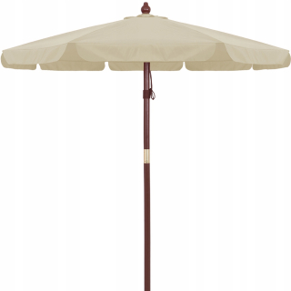 Záhradný slnečník - Drevený dáždnik Ø 330 cm veľká záhrada